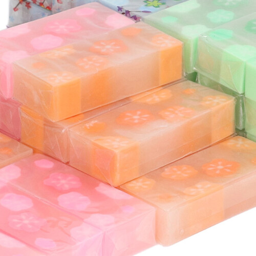 36 Stück Bleistiftgummis - PVC, Frucht-Sakura-Muster 2