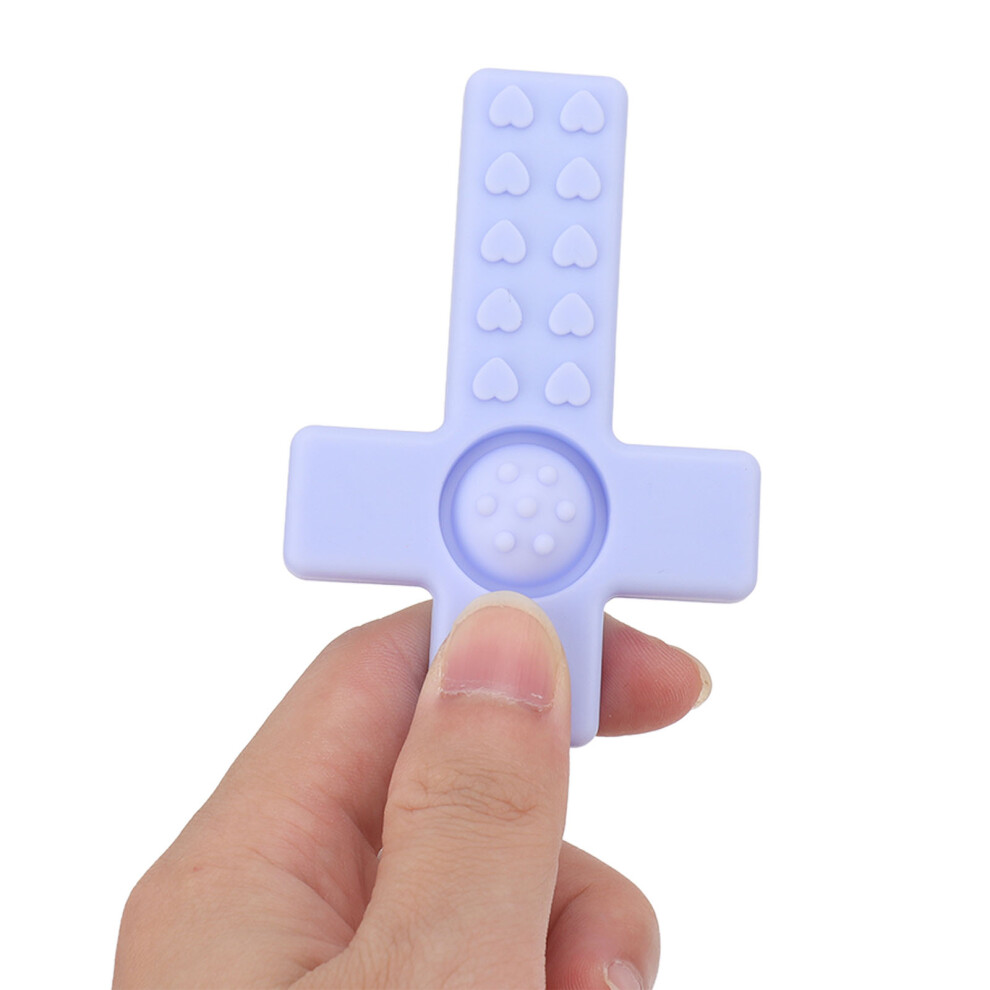 4PCS Baby Teether Cross Silicone Teething Relief Odorless Colorful Infant Chew Toy with Lanyard