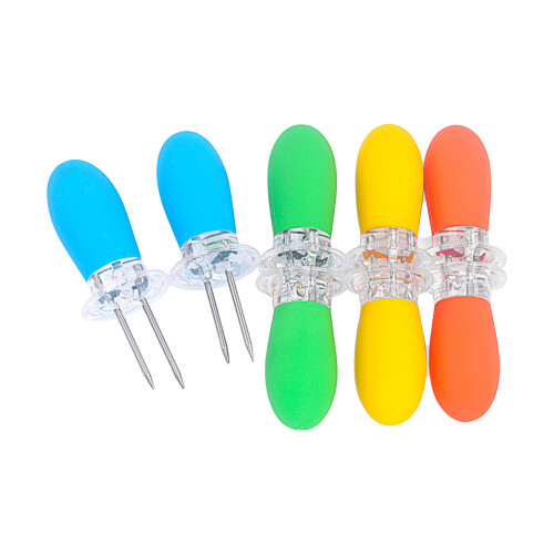 4 Stück Barbecue-Maiskolbenhalter 10x3 cm Farbe 1-4 2