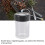501015 Magnifying Jar 50mAh 6.5oz schwarze LED 7