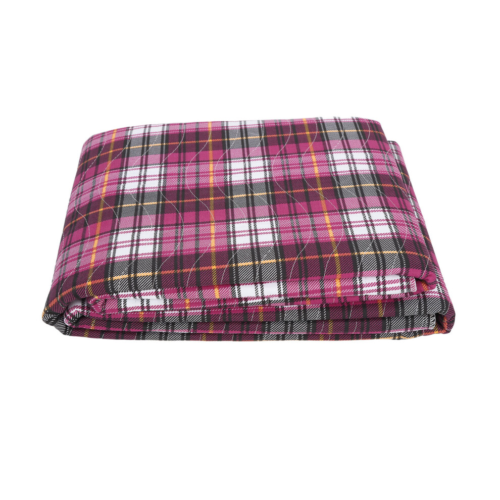 Incontinence Bed Pad Purple Plaid Washable Reusable Heavy Absorbency Hospital Bed Pad for Home Hospital Indoor 31.49x35.43in