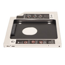 2.5in Hard Drive Caddy 9.5mm 2nd SDD HDD Caddy Tray Universal Adapter for Laptop CD DVD ROM Optical Bay (Not Inclube Hard Disk)
