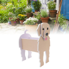 Maceta con forma de perro para jardín, decoración de interior y exterior, 23 cm