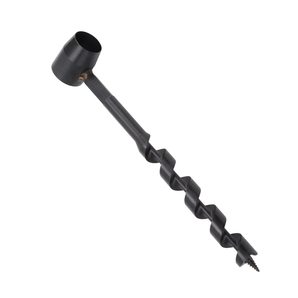 Black Manual Auger Drill High Hardness Light Weight Portable Survival Drill For Wilderness Woodworking 19Â230Mm/0.75Â9.06In 8351320762072