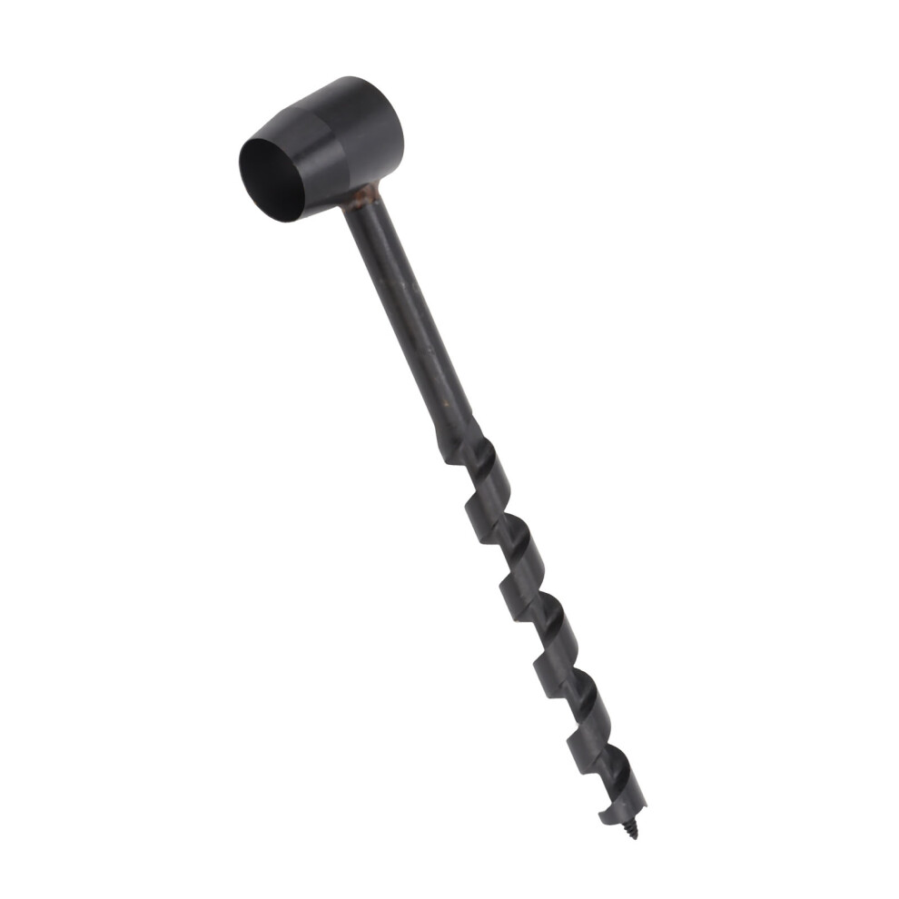 Black Manual Auger Drill High Hardness Light Weight Portable Survival Drill For Wilderness Woodworking 16Â230Mm/0.63Â9.06In 8021320762043