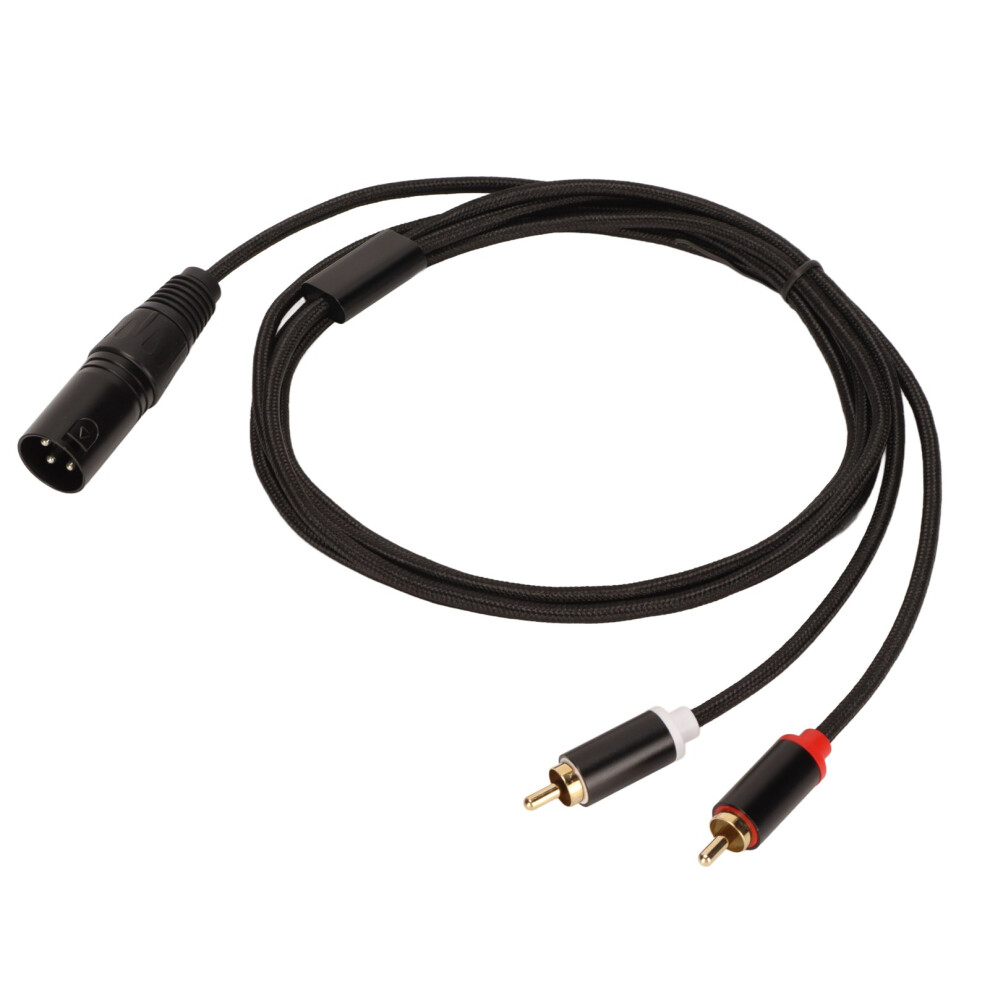 Xlr Male To 2 Rca Cable Hifi Clear Signal Lossless Xlr Y Splitter Cord For Mixer Active Speaker Microphone 1M / 3.3Ft 8061320762421