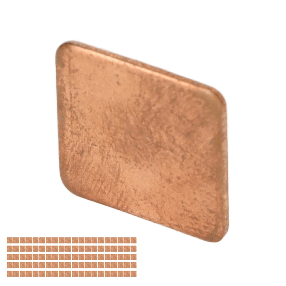 100Pcs Copper Pad Shim Thermal Conductivity Burr Free Copper Shim Heatsink For Desktop Laptop Cpu 15X15x0.8mm 4681320762333