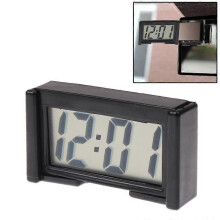 LCD digital elektronisk bilklocka bilinredning tillbehör datumkalender tidsvisning (svart