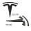 (3 Κόκκινο Πίσω) Μεταλλικό Αυτοκόλλητο Ανταλλακτικό για Tesl 3