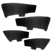 (4x Türverkleidung Schwarz) Mikrofaser-Leder-Türarmlehne und Verkleidungsabdeckung Trim Ersatz für Honda