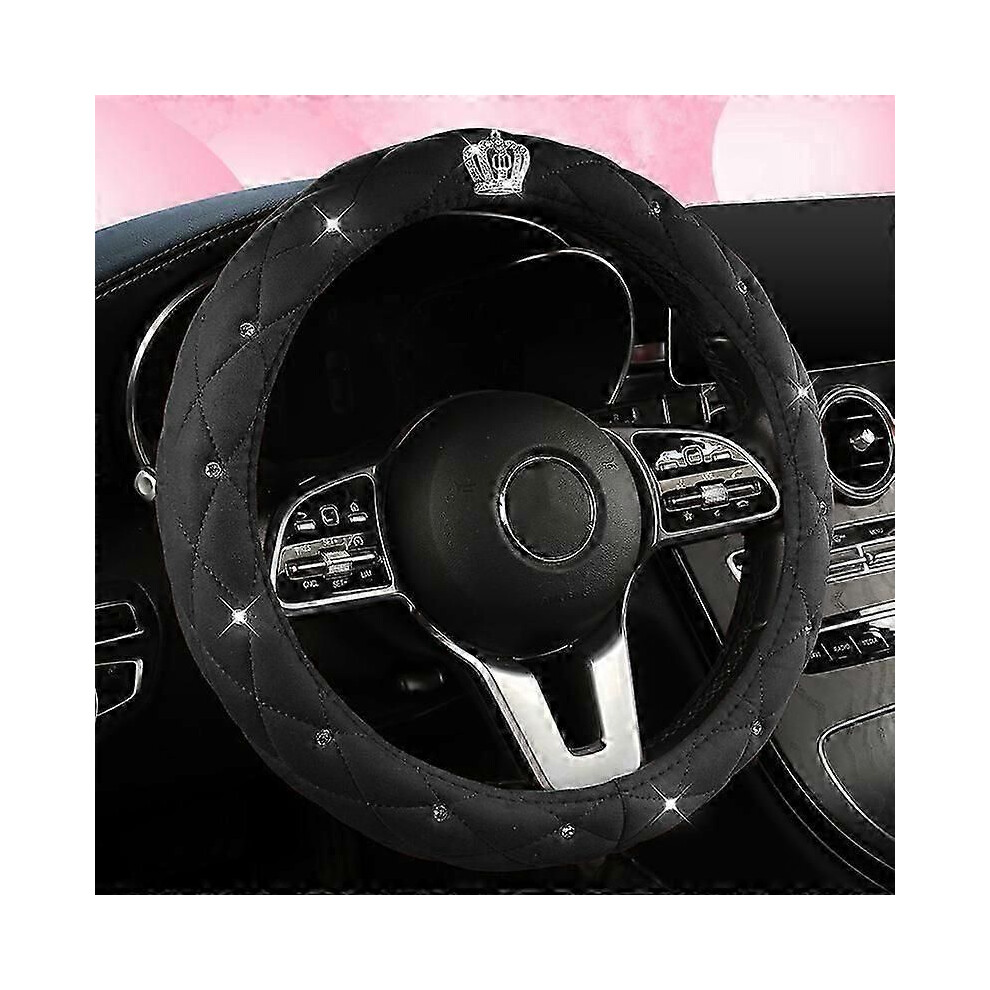 (Couleur 8) Housse de volant de voiture Motocovers universelle antidérapante en daim pour volant de