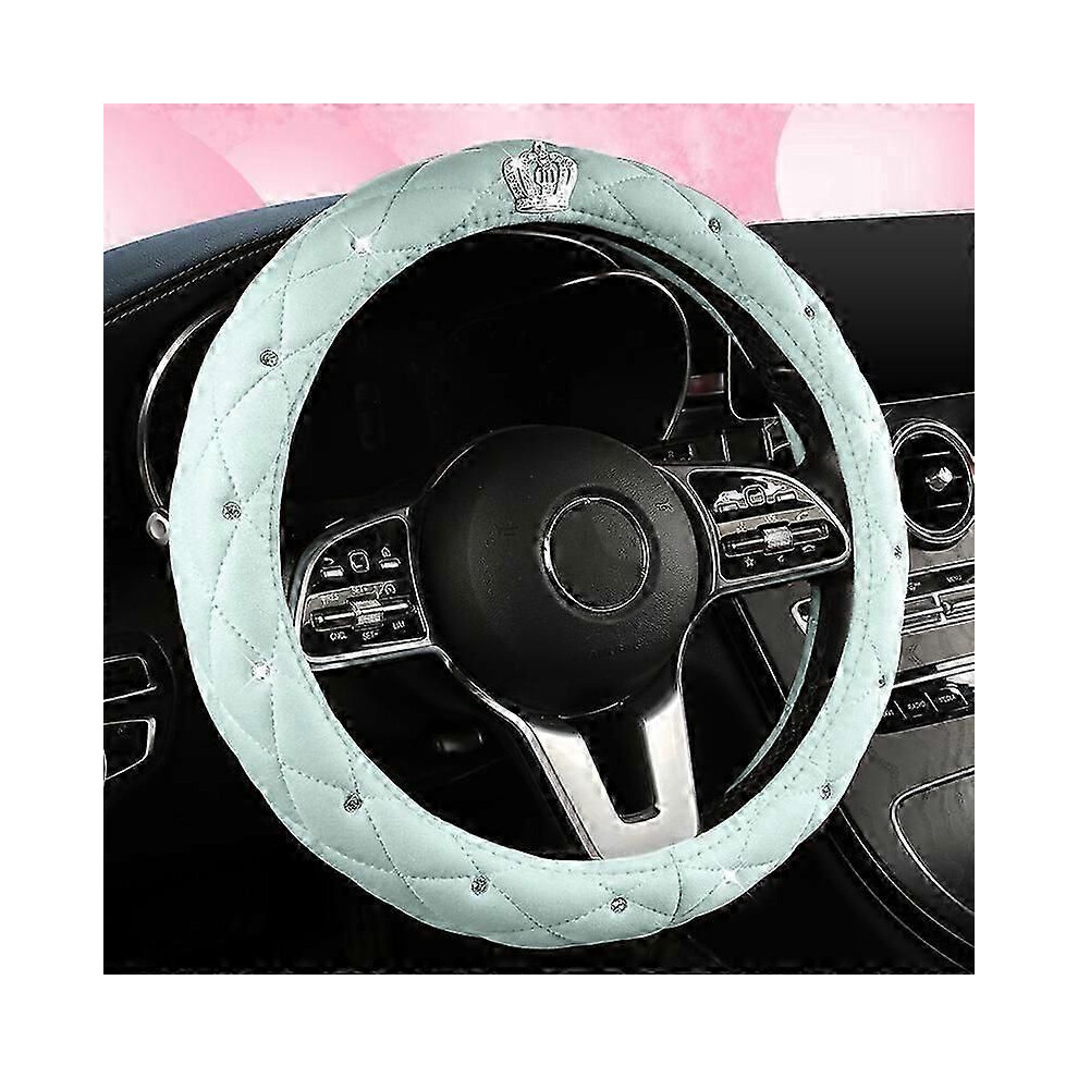 (Couleur 10) Housse de volant de voiture Motocovers universelle antidérapante en daim pour volant de