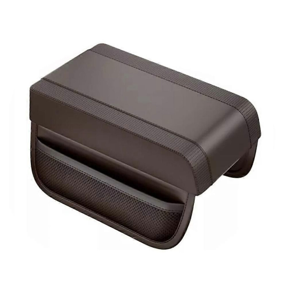 (marron) Nouveau coussin d'accoudoir de voiture en cuir, housse universelle pour accoudoir de console