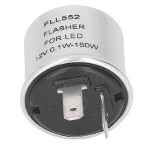 FLL552 2-Pin LED-Flasher-Relais 0,1 W–150 W Silber