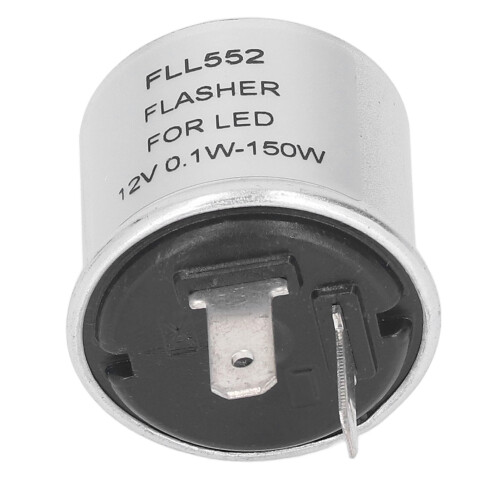 FLL552 2-Pin LED-Flasher-Relais 0,1 W–150 W Silber
