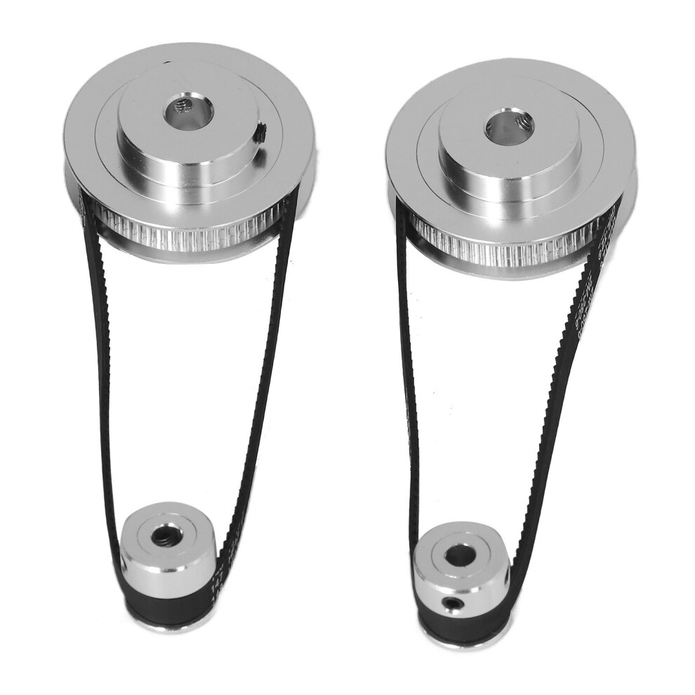 Timing Pulley Set 20 Teeth 60 Teeth Aluminum Synchronous Wheel With 280Mm Length 6Mm Width Timing Belt For 3D Printer 8Mm/0.3In 60 Teeth Bo 9301320766630