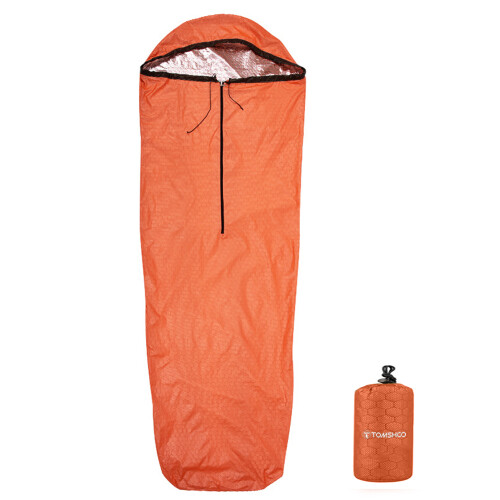 Notfall-Schlafsack 210 x 80 cm, Armee/Orange/Weiß 2