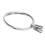 45# Stahlring-Basis Vier Krallen 20x30mm Silber 8