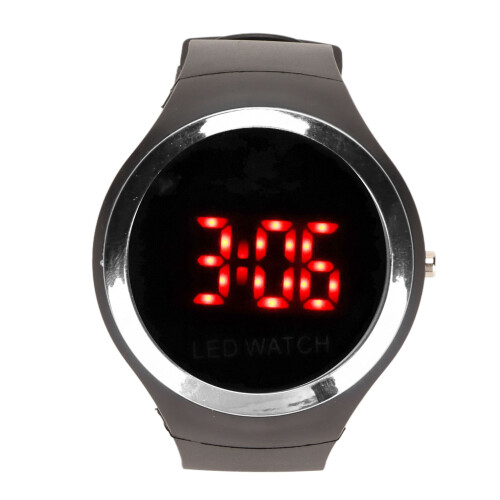 Reloj digital 240mAh LED rojo plateado talla única 1