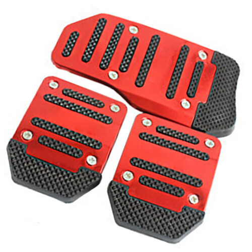 3 Stück Brems-Pedalbeläge rot, 9  6 cm, 15,2  8,2 cm