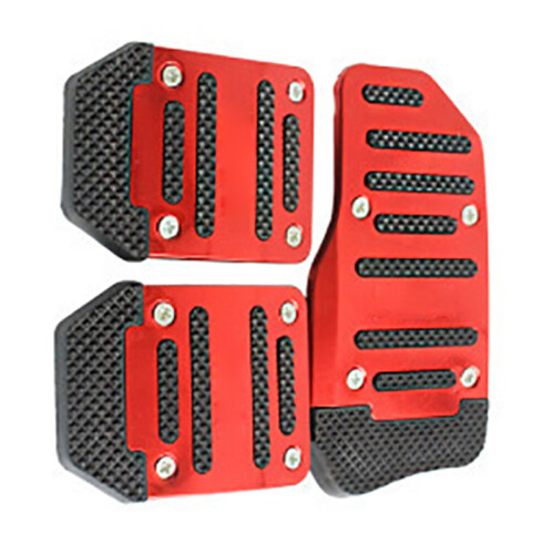 3 Stück Brems-Pedalbeläge rot, 9  6 cm, 15,2  8,2 cm 2
