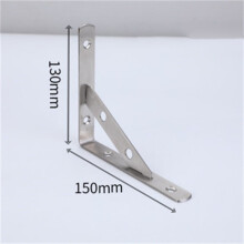 Stainless Steel Triangle Bracket Thickened Fixed Partition Wall Mounted Detachable Right Angle 3mm Thickness 150mm 6in With 6x40 Iron Expan