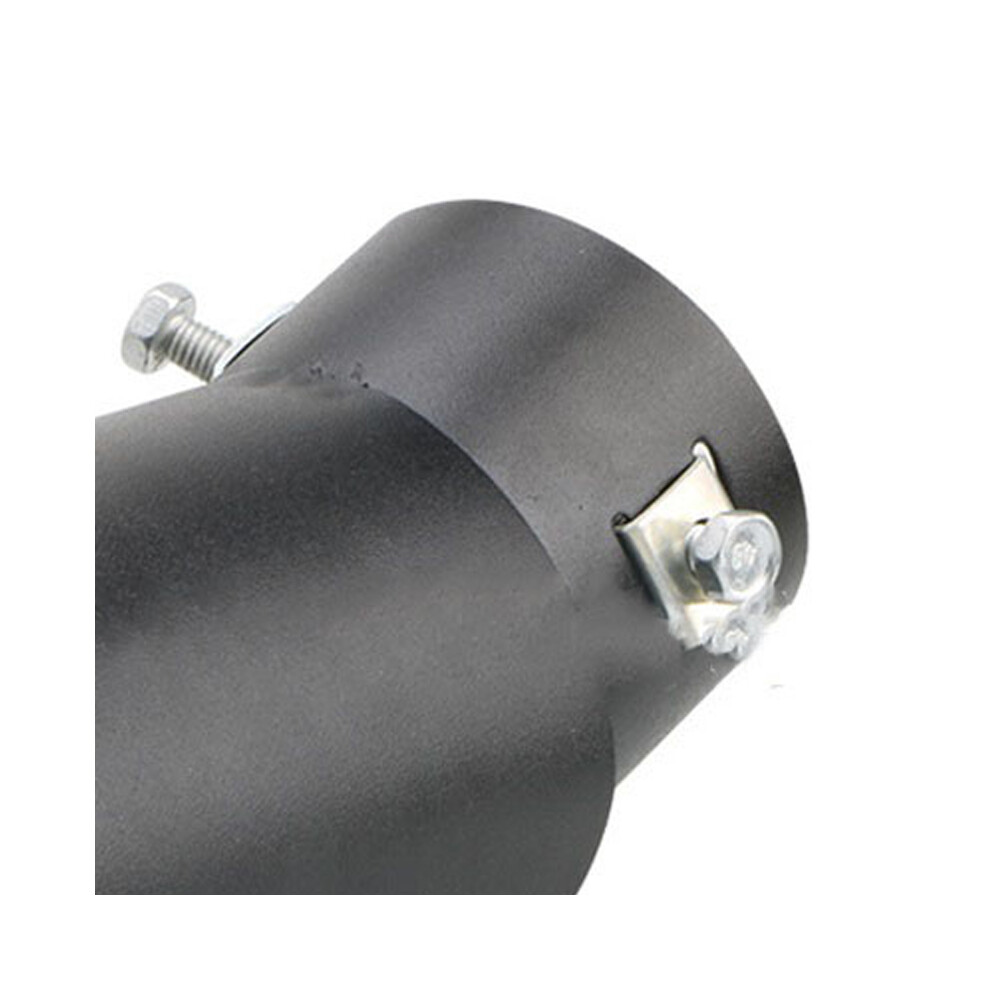 Car Exhaust Tip Stainless Steel Rustproof Universal Exhaust Tail Throat For 5.3Cm To 3.8Cm Pipe Bend Type Black 4111320768528