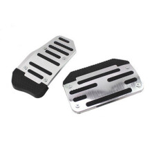 3 Stück Bremspedal-Pads, silberfarben, rutschfest, 15,2  8,2 cm