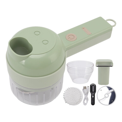 4-in-1 Elektrischer Gemüse-Schneider Mini 200 ml USB Silber 1