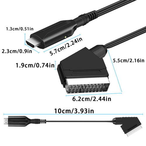 Cable de interfaz multimedia HD a SCART de 1 m negro 1