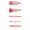 5-teiliges pinkes Make-up-Pinsel-Set - Lidschatten, Spiegel-Set 6