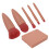 5-teiliges pinkes Make-up-Pinsel-Set - Lidschatten, Spiegel-Set 2