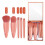 5-teiliges pinkes Make-up-Pinsel-Set - Lidschatten, Spiegel-Set 9