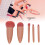 5-teiliges pinkes Make-up-Pinsel-Set - Lidschatten, Spiegel-Set 1