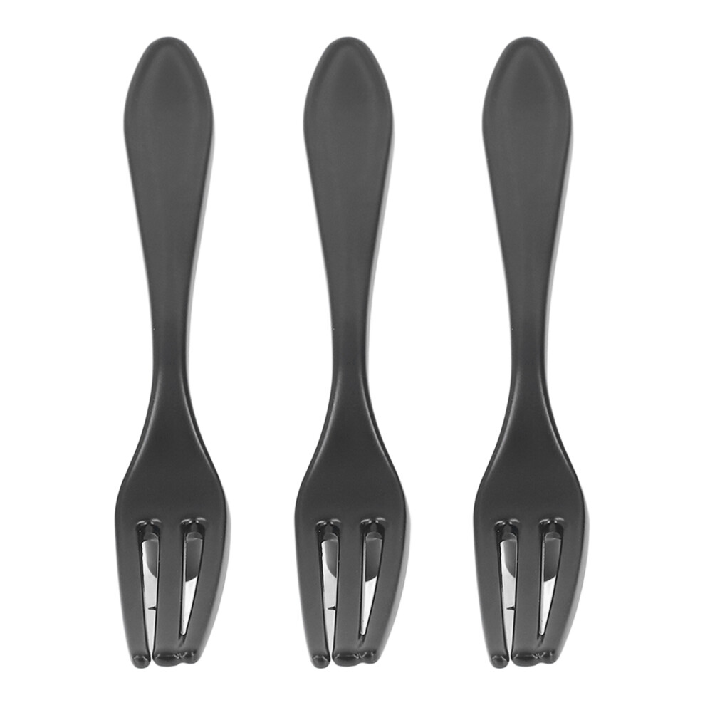 3Set Door Handles Thickened Cutlery Tableware Shaped Cabinet Pulls For Drawer Wardrobe Bookshelves Black Fork 9401320773505