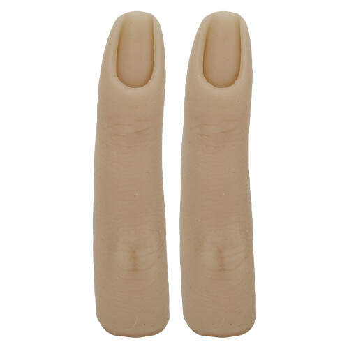 Silikon-Nagelfinger zum Nageltraining, 2 Stück, dunkle Farbe 1