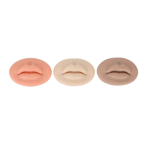 3 Stück 3D-Silikonlippen, 7,7  5,3  2 cm, Hell/Dunkel/Schwarz 1