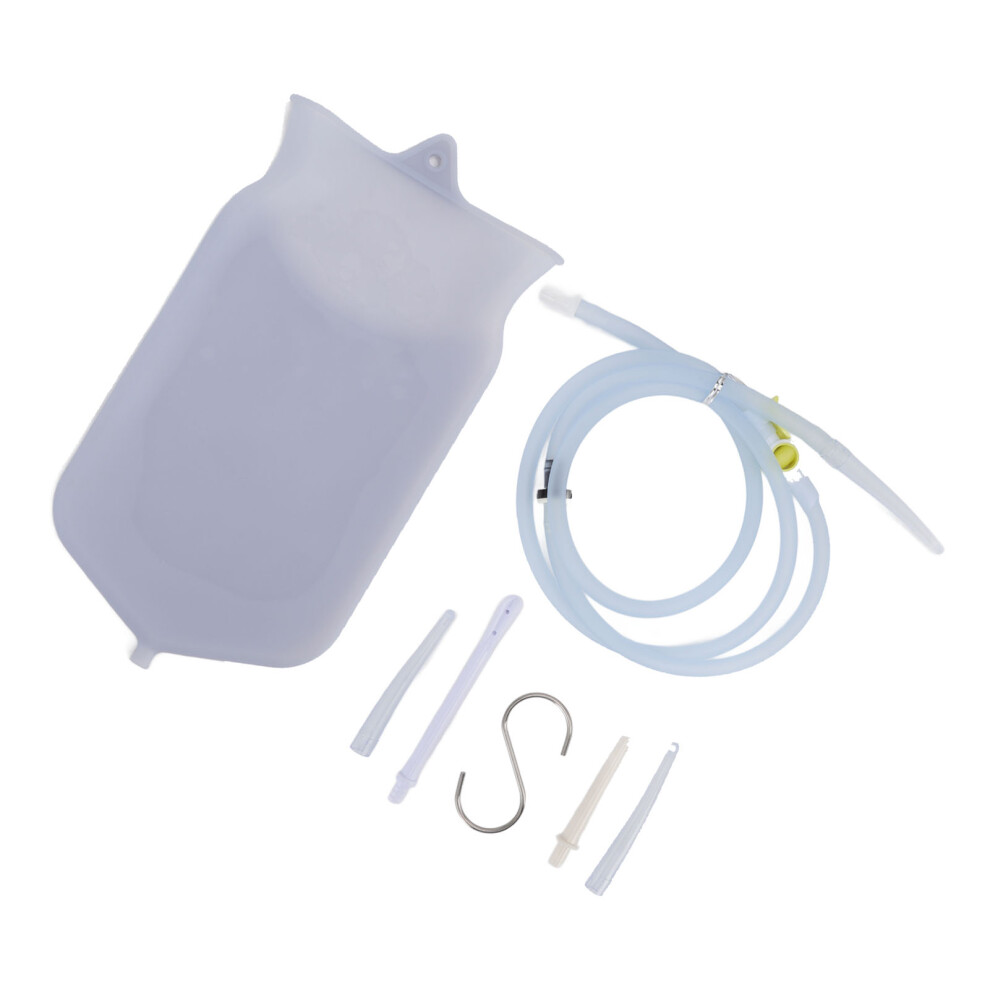 Yellow 2L Silicone Enema Bag Intestinal Cleansing Enema Douche Bag Set With Handle Accessories For Home