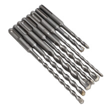 8-teiliges Hammerbohrer-Set mit Carbid-Spitze, 2-Flöten, 5x160 mm