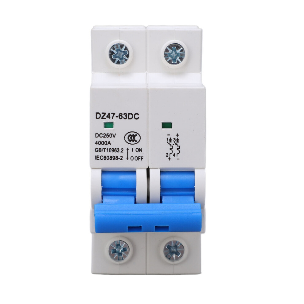 Photovoltaic Dc Circuit Breaker 2P 4Ka Segmentation Capability Flame Retardant Pv Miniature Air Circuit Breaker Dc250v 32A 7901320774356