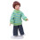 1:12 Maßstab Grüner Pullover Mini-Junge 11,5 cm 1