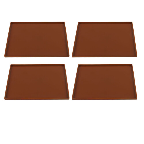 4 Stück Silikon-Dehydrator-Tabletts 31  26  0,9 cm Kaffee 1