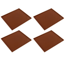4 Stück Silikon-Dehydrator-Tabletts 31 26 0,9 cm Kaffee