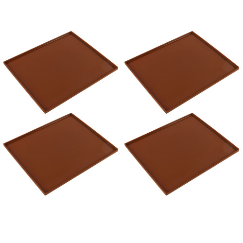 4 Stück Silikon-Dehydrator-Tabletts 31  26  0,9 cm Kaffee