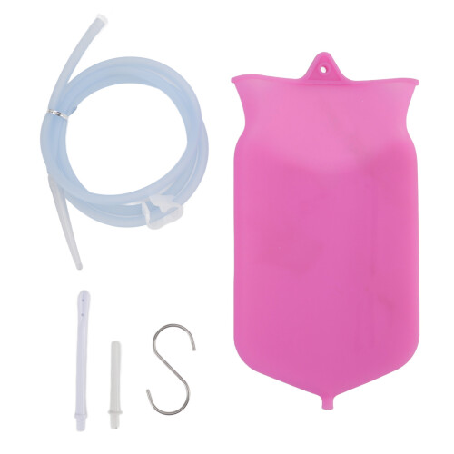 Klistier Beutel Set Silikon 2 L Rosa Tragbar Kolon 1