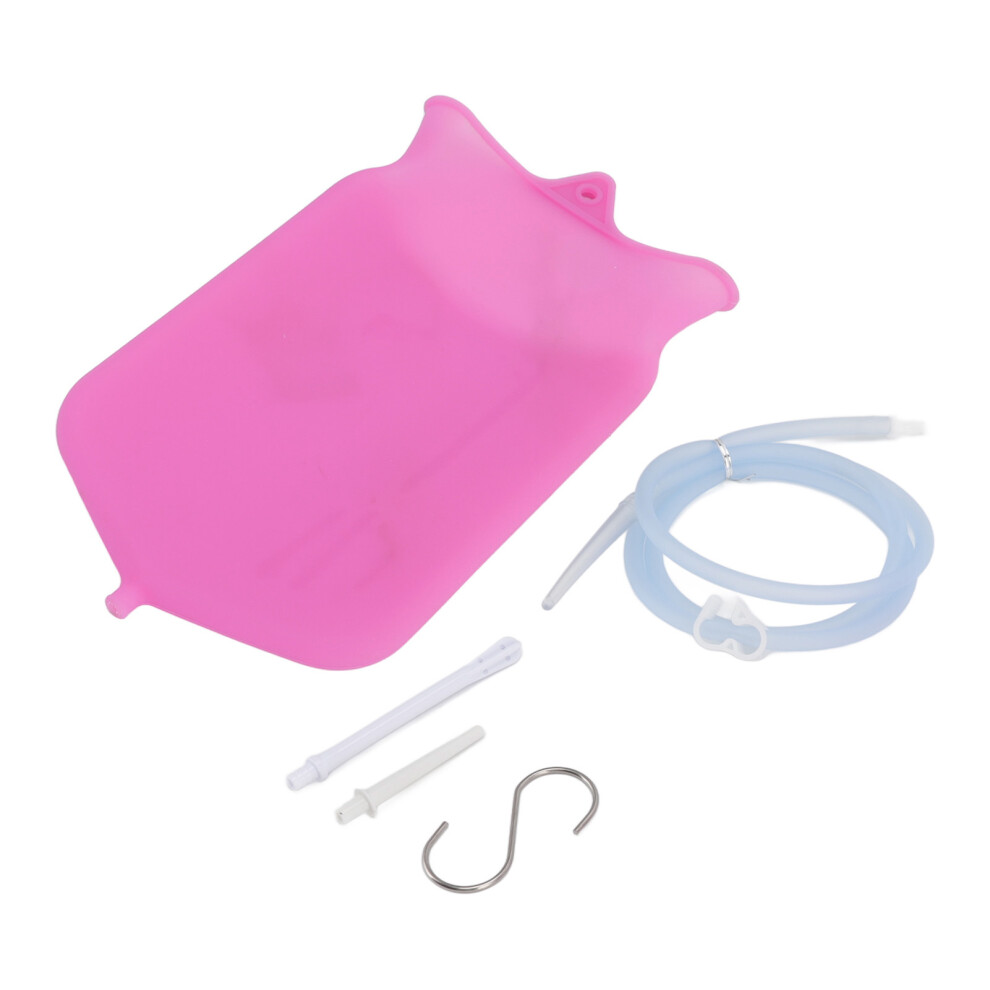 Pink Enema Bag Kit Silicone For Colon Cleansing Home Colonic Portable Health Care Products 2L