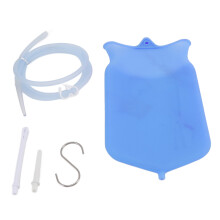 Kit de bolsa de enema de silicona de 2 L azul portátil colónico