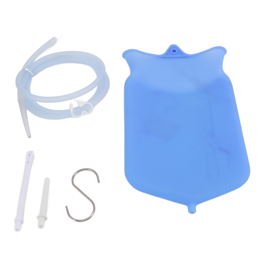 Blue Enema Bag Kit Silicone For Colon Cleansing Home Colonic Portable Health Care Products 2L