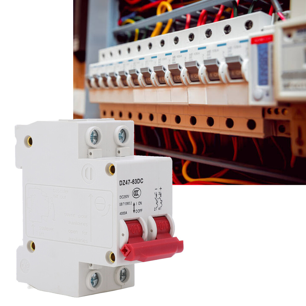 Circuit Breaker 2P Photovoltaic Pv Dc 250V 4000A Breaking Capacity For Home Office 9421320777709