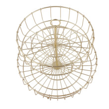 2-Tier-Eisenkorb 783 g Ø30,3 cm H 27 cm Gold
